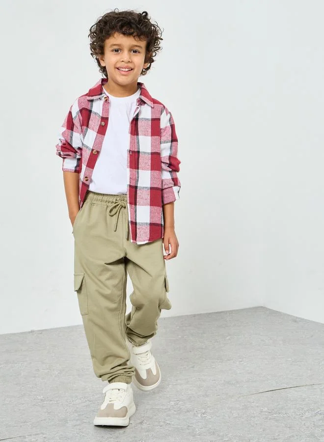 ستايلي بنطال جوغر كارغو قطني